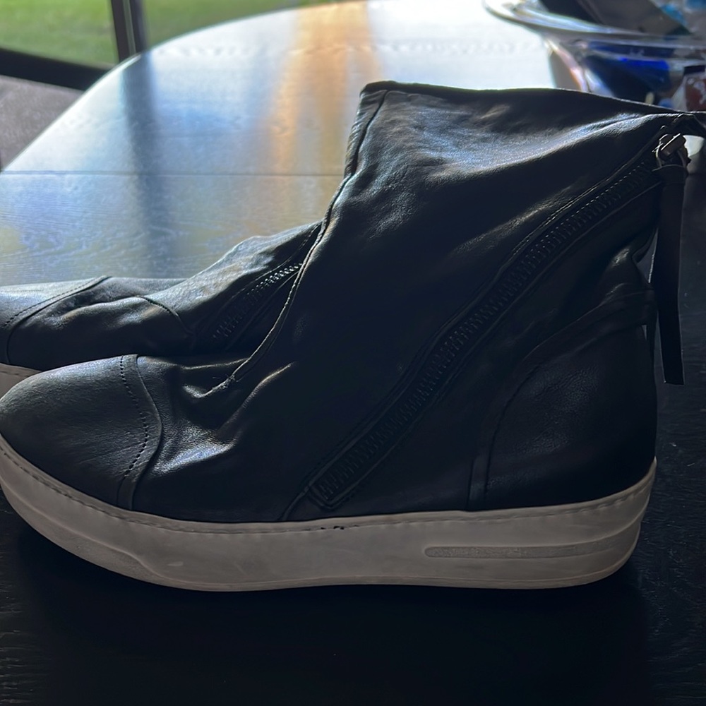 Bruno bordese Black leather zip up sneaker boots - Picture 2 of 8